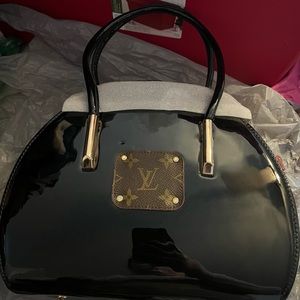 Patent Faux Leather Handbag